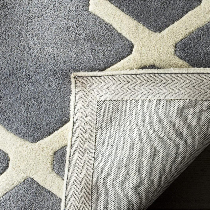 Carolene Hand Tufted Wool Geometric Rug, Rectangle 3' x 5'