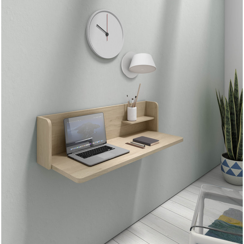 Capuano Floating Desk, Light Oak, Light Oak