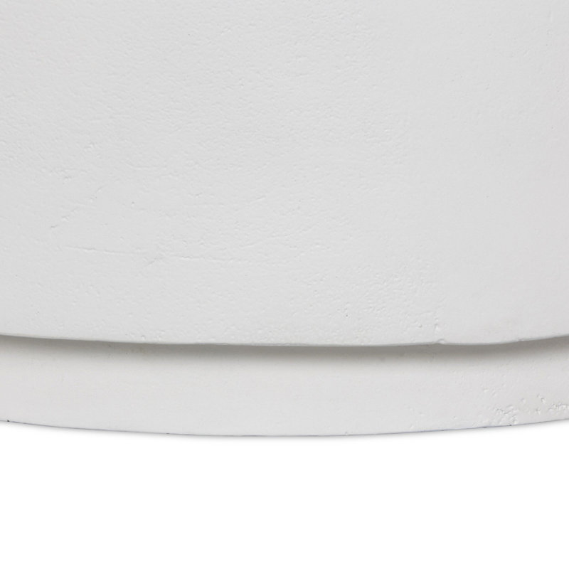 Javi Outdoor Round Coffee Table, Matte White, Matte White