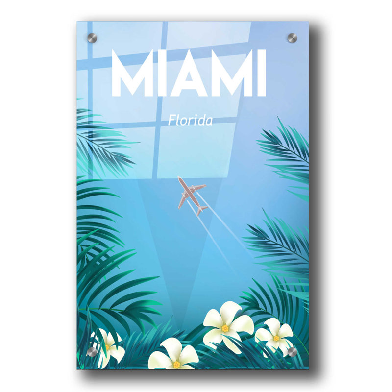 Miami - imprimé sans cadre, H 36 po x l 24 po x P 0,2 po