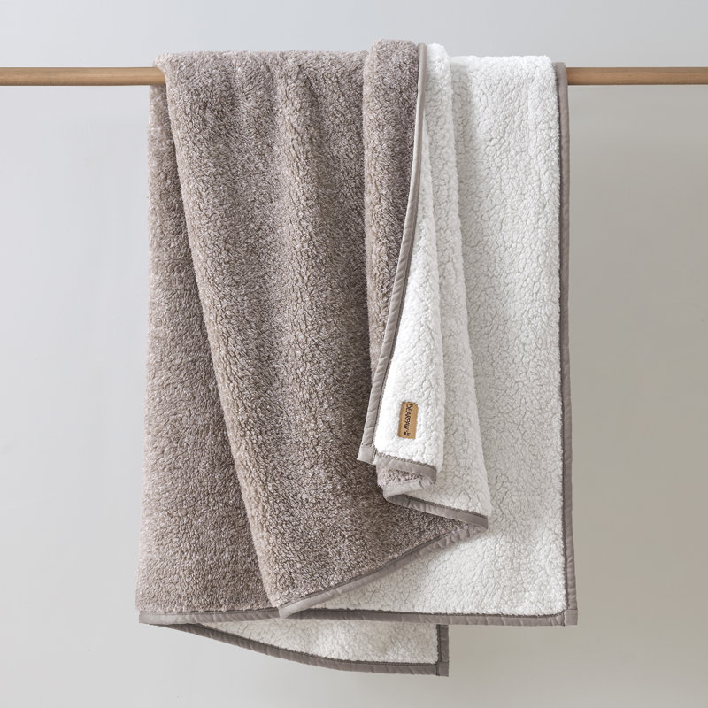 MELANGE SHERPA THROW, Beige