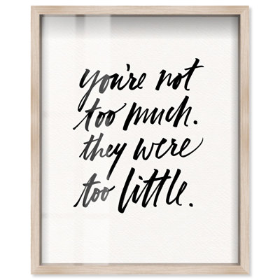 «Right Mesure Shadowbox Print Quotes Art Prints» par Art Remedy