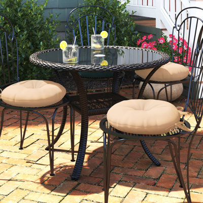 Coussin de chaise de salle à manger d'extérieur rond 15 po Ballera
