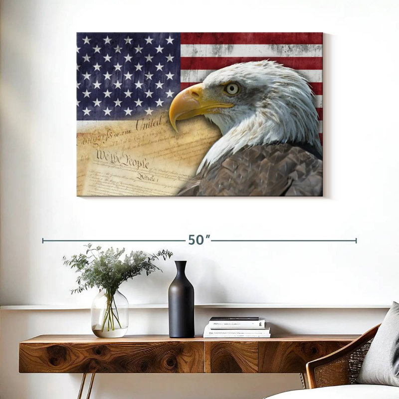 American National Eagle, 26" H x 39" W