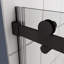 Porte coulissante pour salle de bain en verre trempé 5/16 po - noir mat, système de douche 36 000 fois testé avec finition noire, poignée en acier inoxydable pour