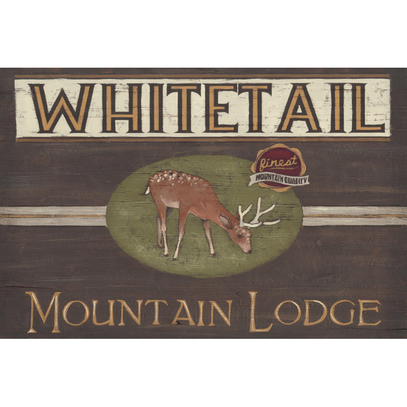 Lodge Sign VI - Wrapped Canvas Print, 30cm H x 46cm W