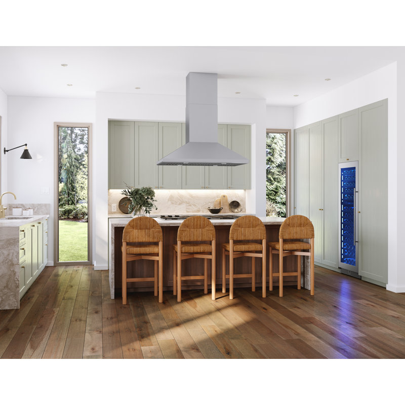 Core Zephyr Pro 36 In. 1200 CFM Island Mount Range Hood With LED Lighting In Stainless Steel