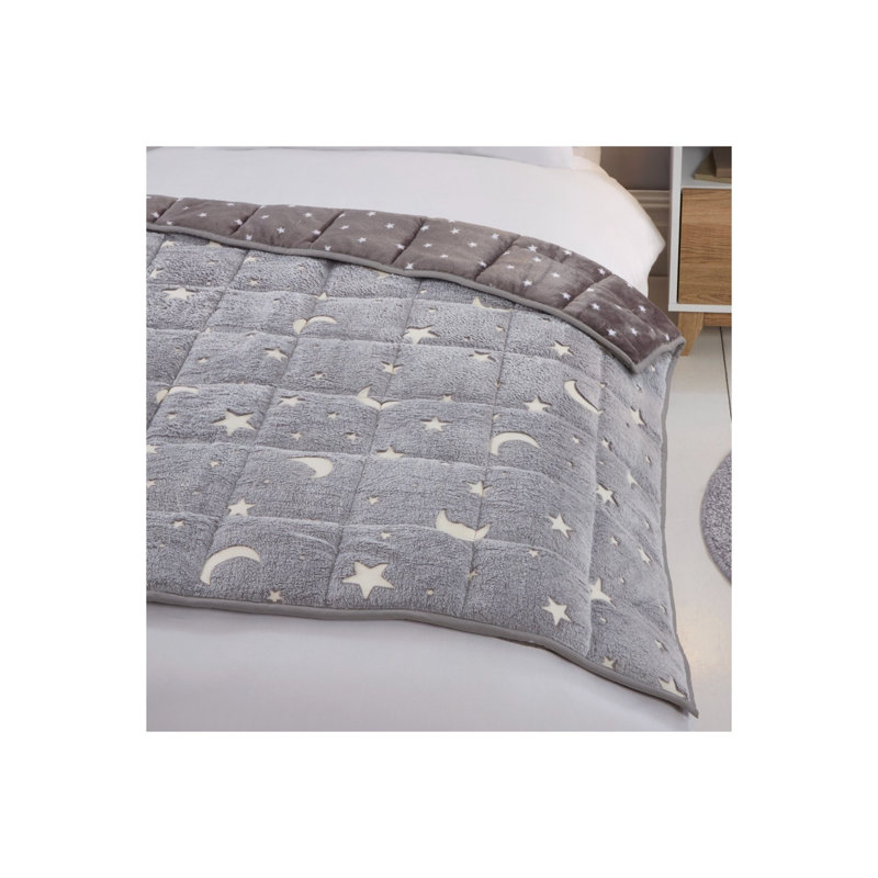 Moon And Stars Weighted Throw Blanket, 110 W x 170 L cm
