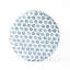Repose-pieds rond avec rangement Loni, 19 po, bleu, vert, ikat Loni