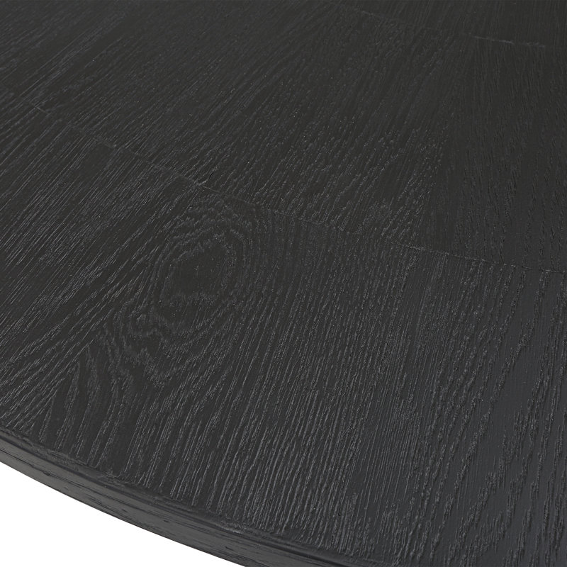 Evalee 60'' Round Black Oak Dining Table