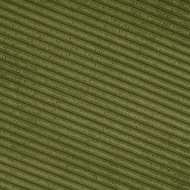 Upholstered round footstool, Olive Green Corduroy