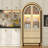 73 Inch Tall Arched Storage Cabinet With Doors Arched Pantry Led Lighted Display Cabinet Bookshelf