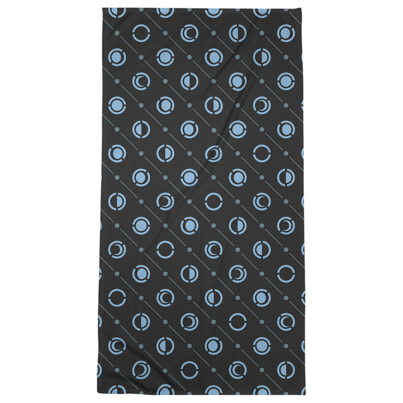 Serviette de bain Classic, Noir / bleu sarcelle