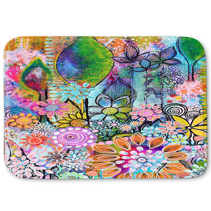 Tapis pour salle de bain en mousse à mémoire rectangulaire, H 1 po x l 34 po x L 21 po