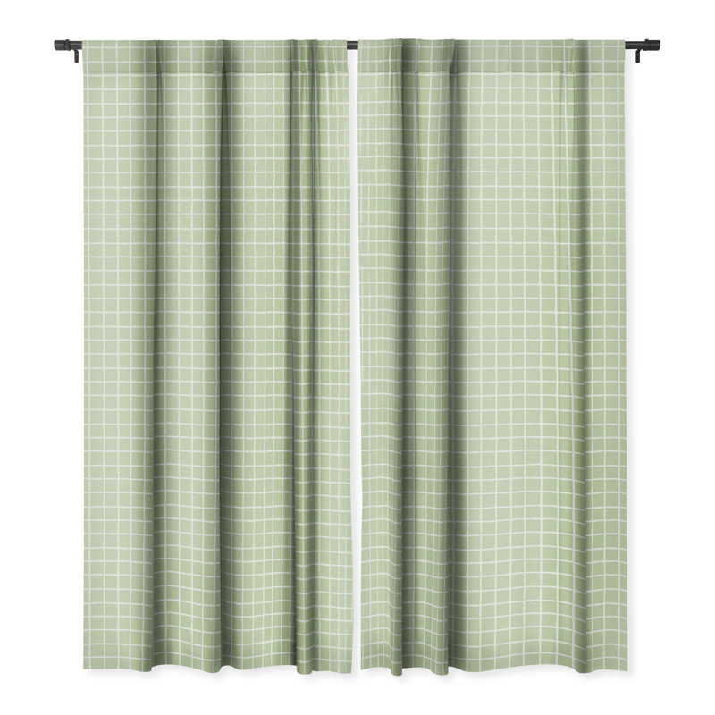 Brylon Blackout Curtain Pair, Green, 50" W x 108" L
