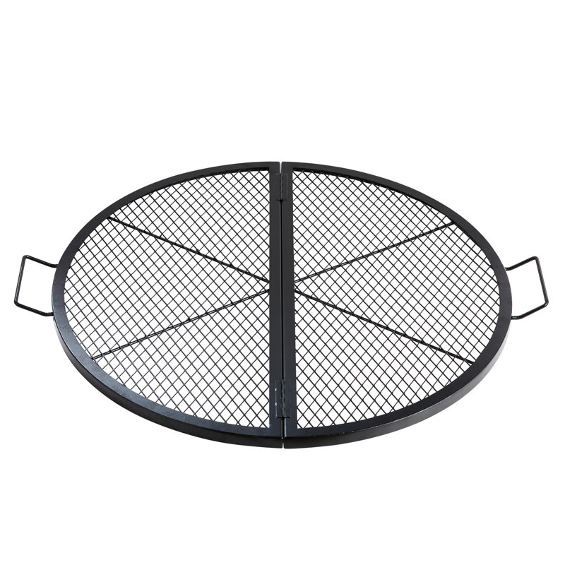 Barbecue rond en acier robuste de 36 pouces pliable pour barbecue extérieur et camping