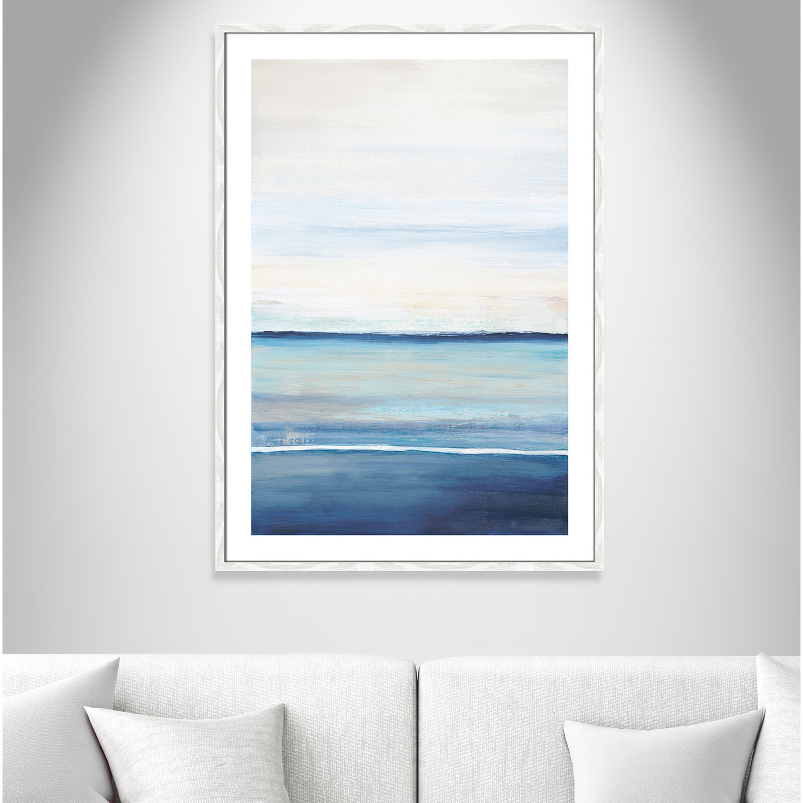 Emmit "Distant Whispers" Print by Filippo Ioco, 41.5" H x 29.5" W x 0.75" D, White Wood Framed Paper