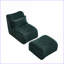 Méridienne en chenille compacte avec repose-pieds pour petits espaces Sofas | Vert sauge | Tissu chenille-224764471