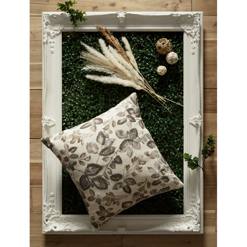 Holdenway 20" Square Embroidered Cotton Blend Pillow