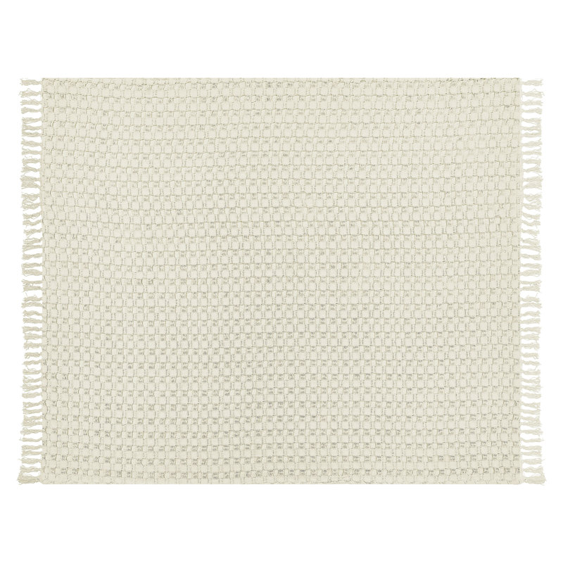 BERE Cotton No Pattern Bedspread, White
