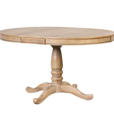 Table de salle à manger moderne pour 4 personnes - Fabrication en bois massif de couleur naturelle convenant à la pièce, restaurant 4 ronds avec pieds pour appartement