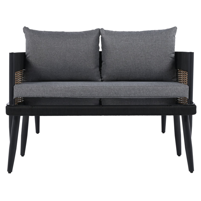 Harrison Outdoor 2 - Piece Conversation Set, Gray