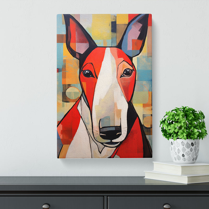 English Bull Terrier Orphism No.2 - Wrapped Canvas, 60cm H x 40cm W x 3cm D