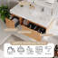 Meuble-lavabo simple 48 po Loubertha, plateau de table en faux marbre brillant, meubles-lavabos flottants modernes-810235937-827825462