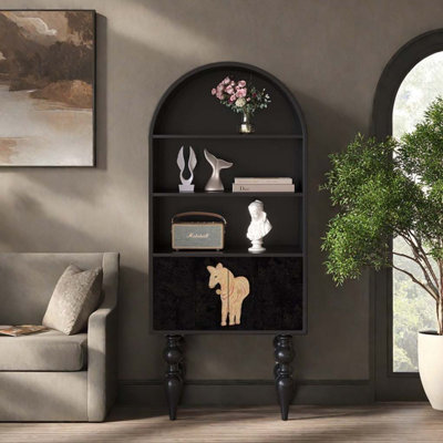 Minimalist Arched Bookcase Storage