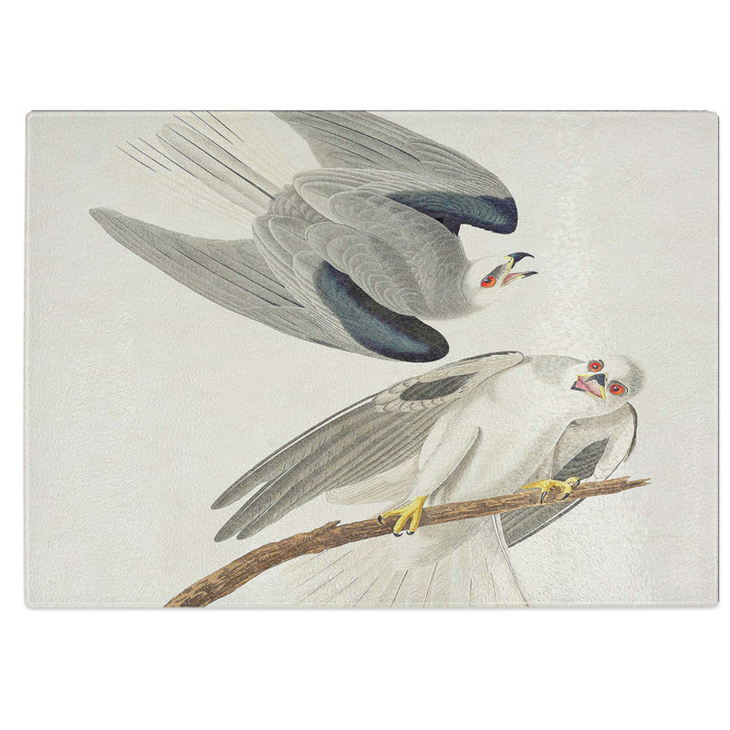 Tempered Glass Winged Hawk Chopping Board, 39 cm W x 28.5 cm L