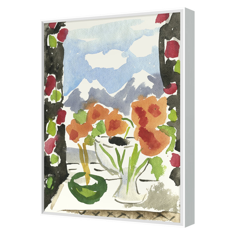 Traveling Begonias Print by Dana Gibson, 28" H x 19" W, White