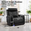 Fauteuil inclinable en cuir noir respirant