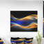 Abstrait «3D Gold Blue Wave Design», impression-35124114-35124117