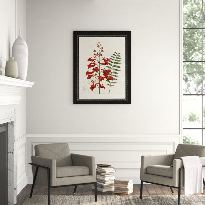 Large Red Botanical IV Print
