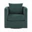 Fauteuil d'appoint compact pivotant à 360 degrés à simple siège, siège rembourré en tissu doux pour les espaces de vie à la maison-827195877