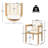 Cedar  9-Piece Outdoor Modern Rustic Acacia Wood Dining Set with Cushioned Chairs and 79" Rectangular Table-1483396929
