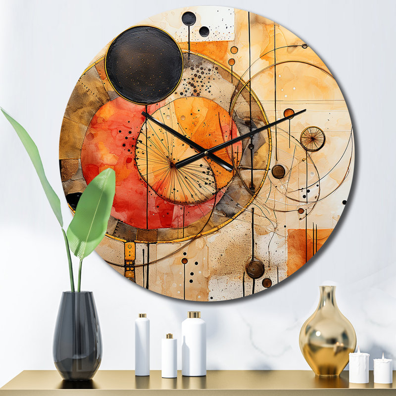 Horloge murale Golden Hue Horizons, Moyenne
