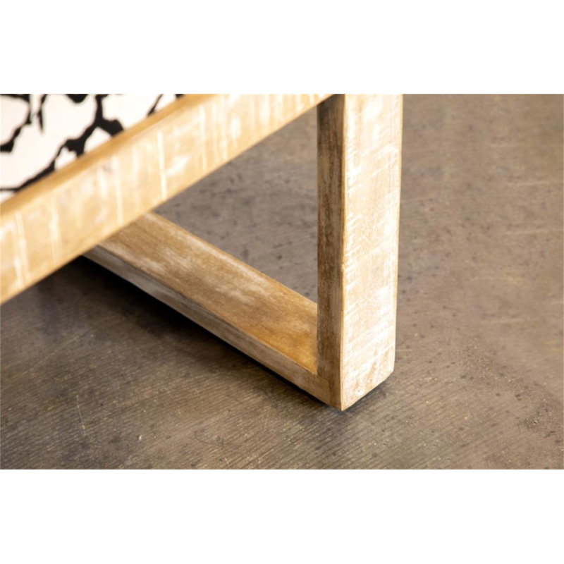 Banc d'appoint noir et blanc