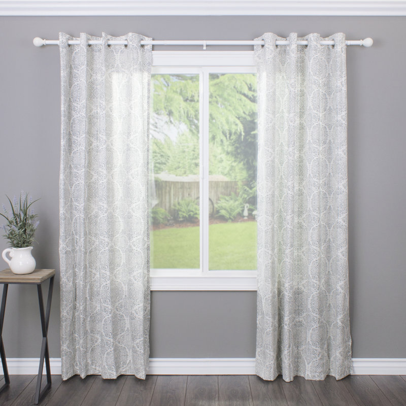 Tringle de rideau simple en plastique réglable, De 36 po à 72 po de largeur, Blanc