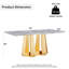 Table de salle à manger rectangulaire 70 "pour 6 à 8 personnes avec base en acier inoxydable 70"-1331054988-1331054989