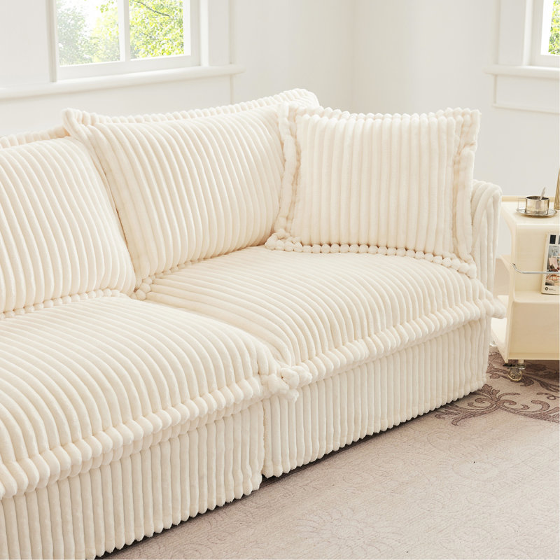 Canapé LSF avec 1 coussin - crème