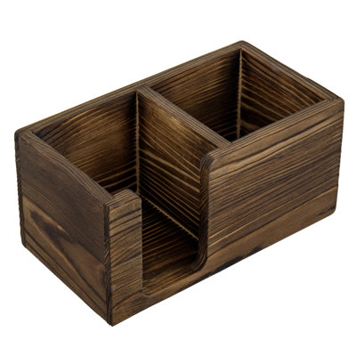 Solid Wood Office Desk Organizer Sticky Note Caddy