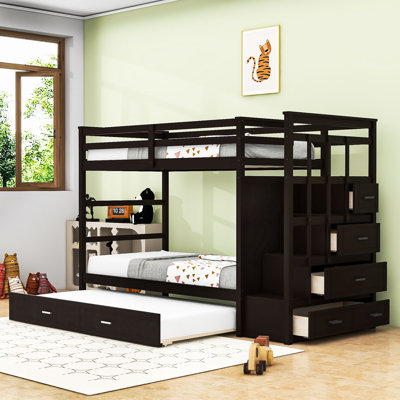 Bunk Bed With Storage Drawers And Twin Trundle