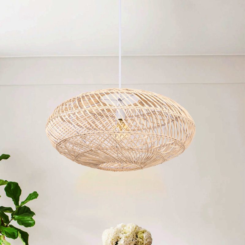 Cantillo 1 - Light Natural Sphere Pendant, 10.23" H x 19.68" W x 19.68" D