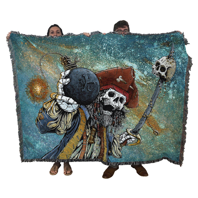 Pure Country Weavers The Last Stand Skeleton Blanket by David Lozeau - Gift Fantasy Tapestry Throw Woven from Cotton - Made in the USA (72x54)