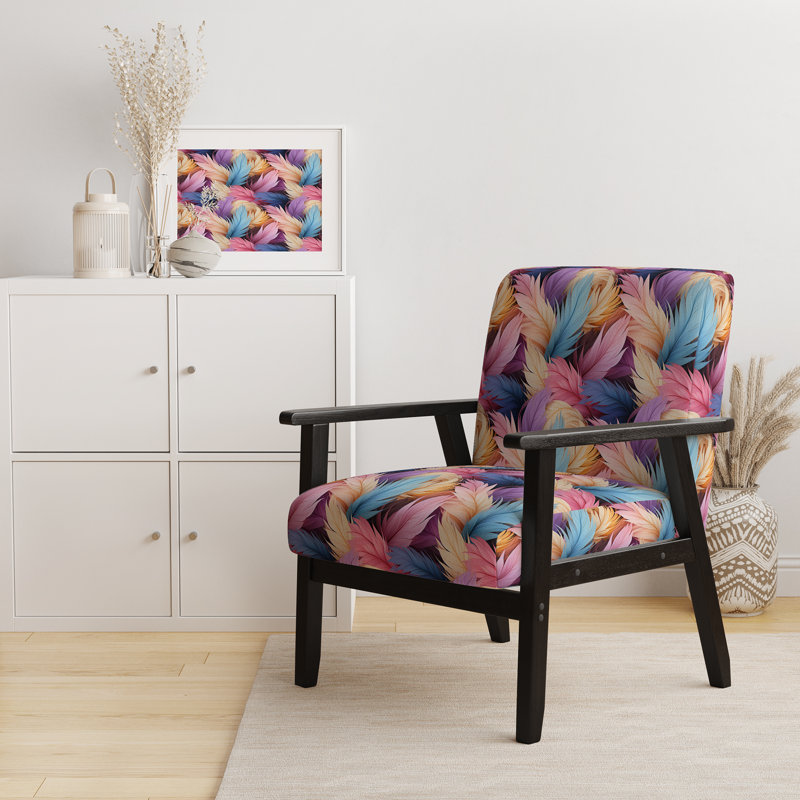 Chaise avec accoudoirs tapissier Pastel Botanical Leaf Design