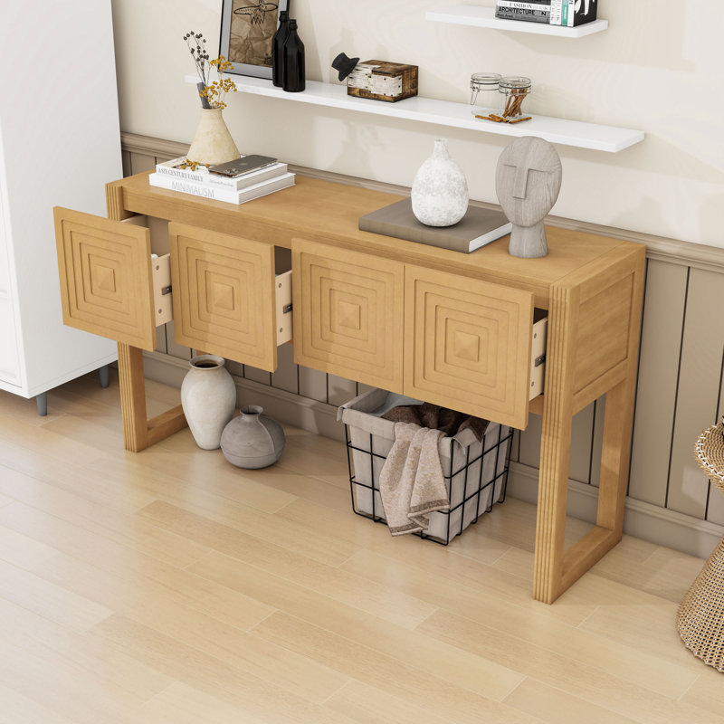 Console Modern Modern, Marron clair