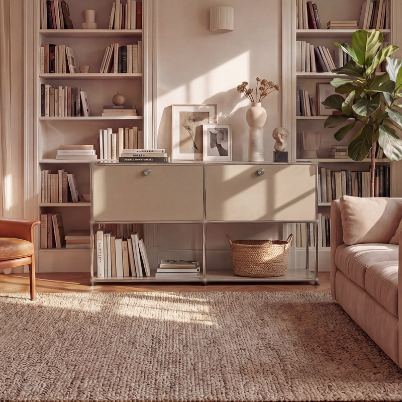 Modern Accent Storage Cabinet, Brown