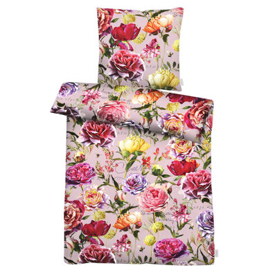 Cotton Floral Duvet Cover Set with Pillowcases