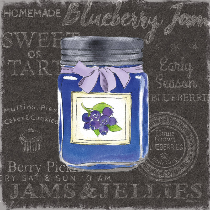 Canning Kitchen II Black by Beth Grove - Wrapped Canvas Print, 30cm H x 30cm W x 3.8cm D
